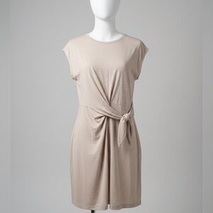 Nine West Beige Tie-Front Dress